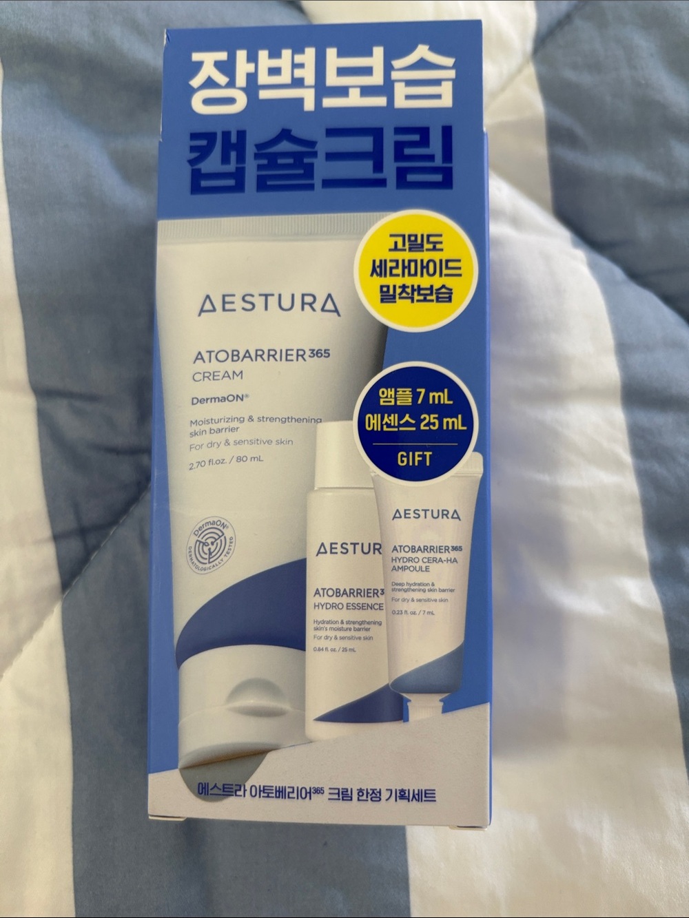 Aestura Atobarrier365 Cream DermaOn, Hydro essence and hydro Cera-ha Ampoule